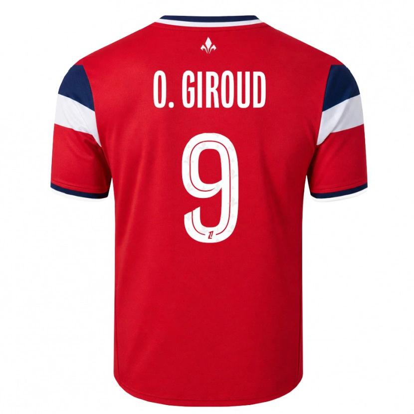 Danxen Homme Maillot Olivier Giroud #9 Rouge Blanc Bleu Royal Tenues Domicile 2026/27 T-Shirt