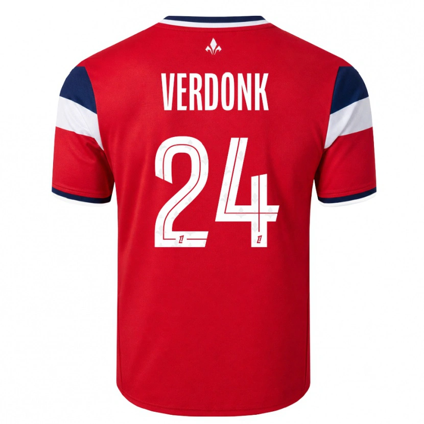 Danxen Homme Maillot Calvin Verdonk #24 Rouge Blanc Bleu Royal Tenues Domicile 2026/27 T-Shirt