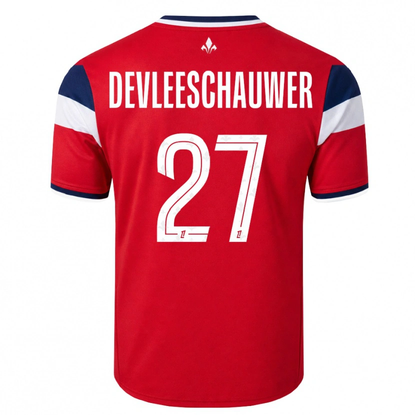 Danxen Homme Maillot Gwenaëlle Devleeschauwer #27 Rouge Blanc Bleu Royal Tenues Domicile 2026/27 T-Shirt