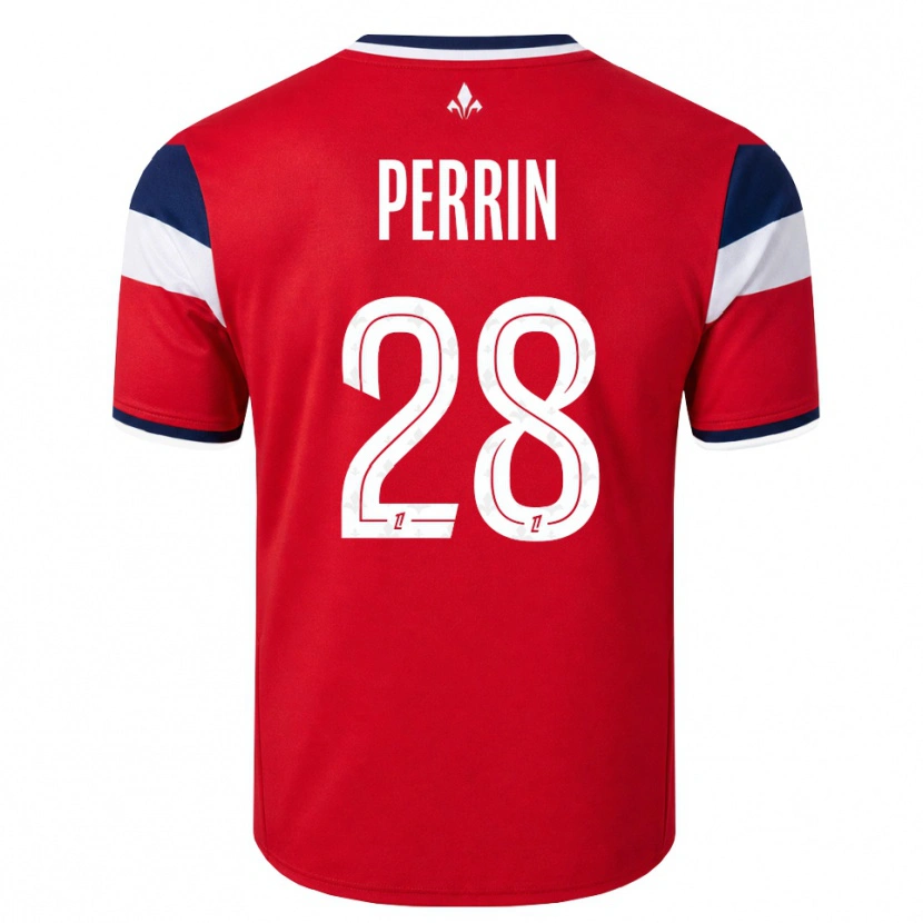 Danxen Homme Maillot Gaëtan Perrin #28 Rouge Blanc Bleu Royal Tenues Domicile 2026/27 T-Shirt