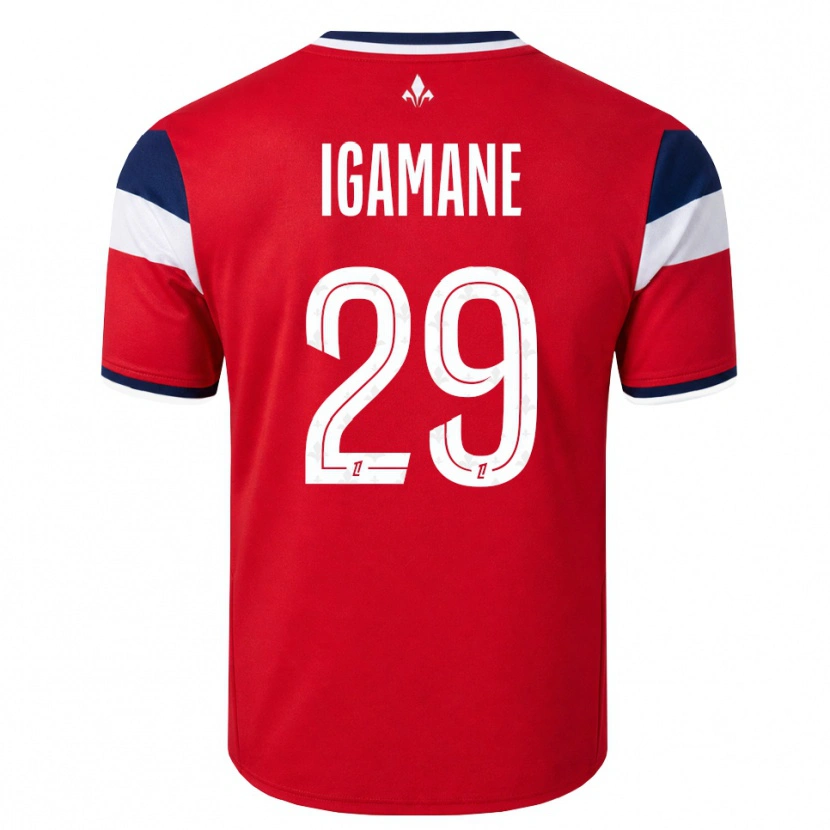 Danxen Homme Maillot Hamza Igamane #29 Rouge Blanc Bleu Royal Tenues Domicile 2026/27 T-Shirt