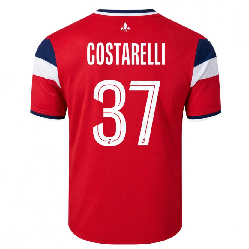 Danxen Homme Maillot Morgan Costarelli #37 Rouge Blanc Bleu Royal Tenues Domicile 2026/27 T-Shirt