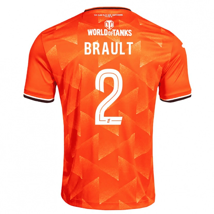 Danxen Homme Maillot Matis Brault #2 Orange Blanc Noir Tenues Domicile 2026/27 T-Shirt