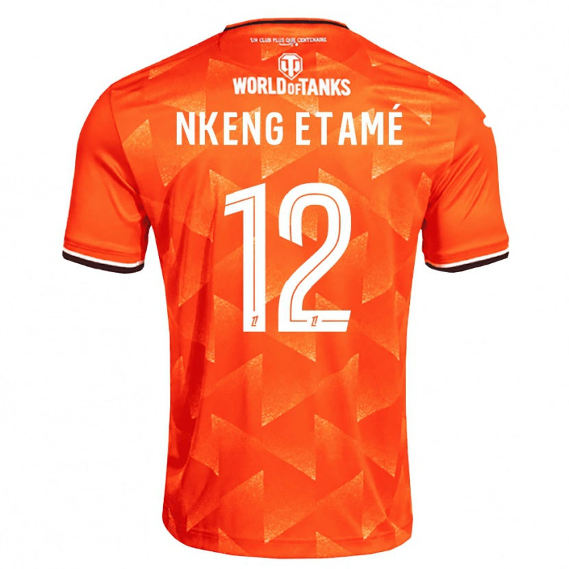 Danxen Homme Maillot Shaï Nkeng Etamé #12 Orange Blanc Noir Tenues Domicile 2026/27 T-Shirt