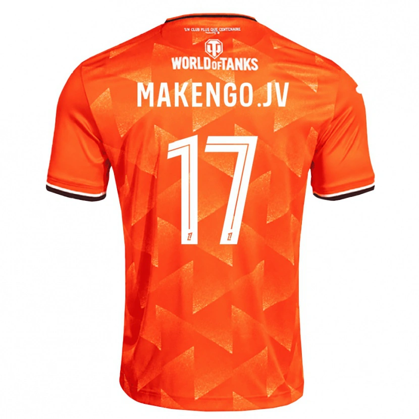 Danxen Homme Maillot Jean-Victor Makengo #17 Orange Blanc Noir Tenues Domicile 2026/27 T-Shirt