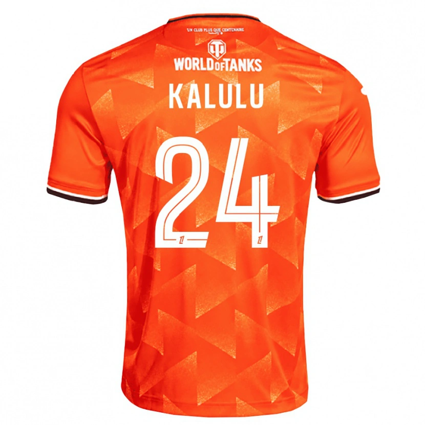 Danxen Homme Maillot Gédéon Kalulu #24 Orange Blanc Noir Tenues Domicile 2026/27 T-Shirt