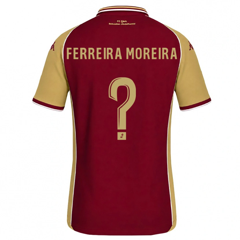 Danxen Homme Maillot Ruben Ferreira Moreira #0 Goldenrod Rouge Foncé Tenues Domicile 2026/27 T-Shirt