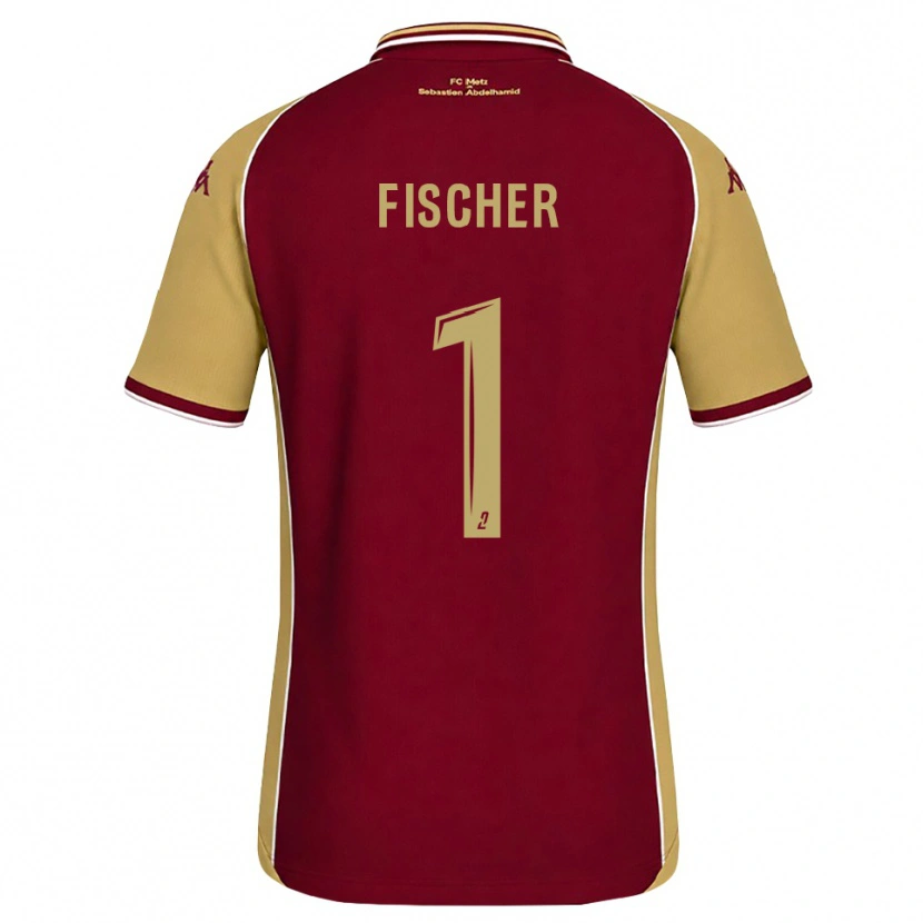 Danxen Homme Maillot Jonathan Fischer #1 Goldenrod Rouge Foncé Tenues Domicile 2026/27 T-Shirt
