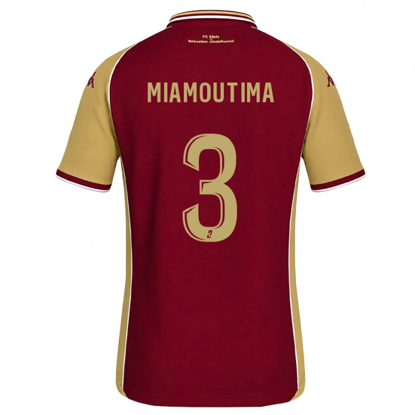 Danxen Homme Maillot Harly-James Miamoutima #3 Goldenrod Rouge Foncé Tenues Domicile 2026/27 T-Shirt