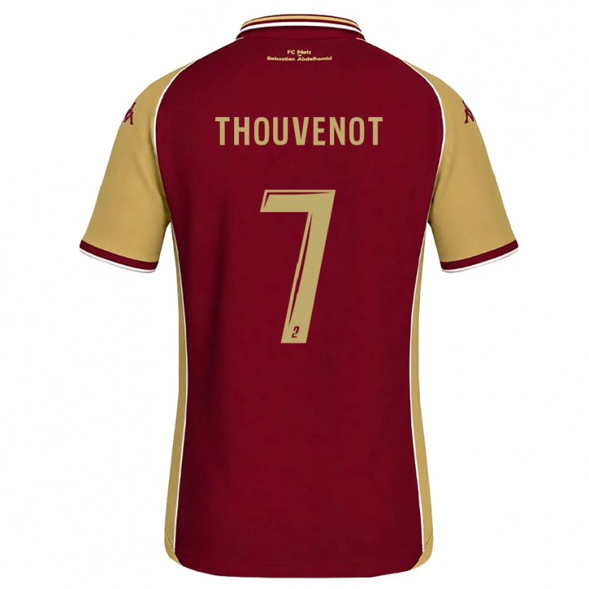 Danxen Homme Maillot Jules Thouvenot #7 Goldenrod Rouge Foncé Tenues Domicile 2026/27 T-Shirt