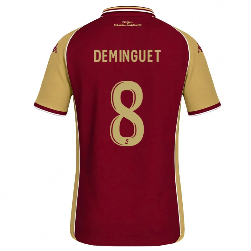Danxen Homme Maillot Jessy Deminguet #8 Goldenrod Rouge Foncé Tenues Domicile 2026/27 T-Shirt