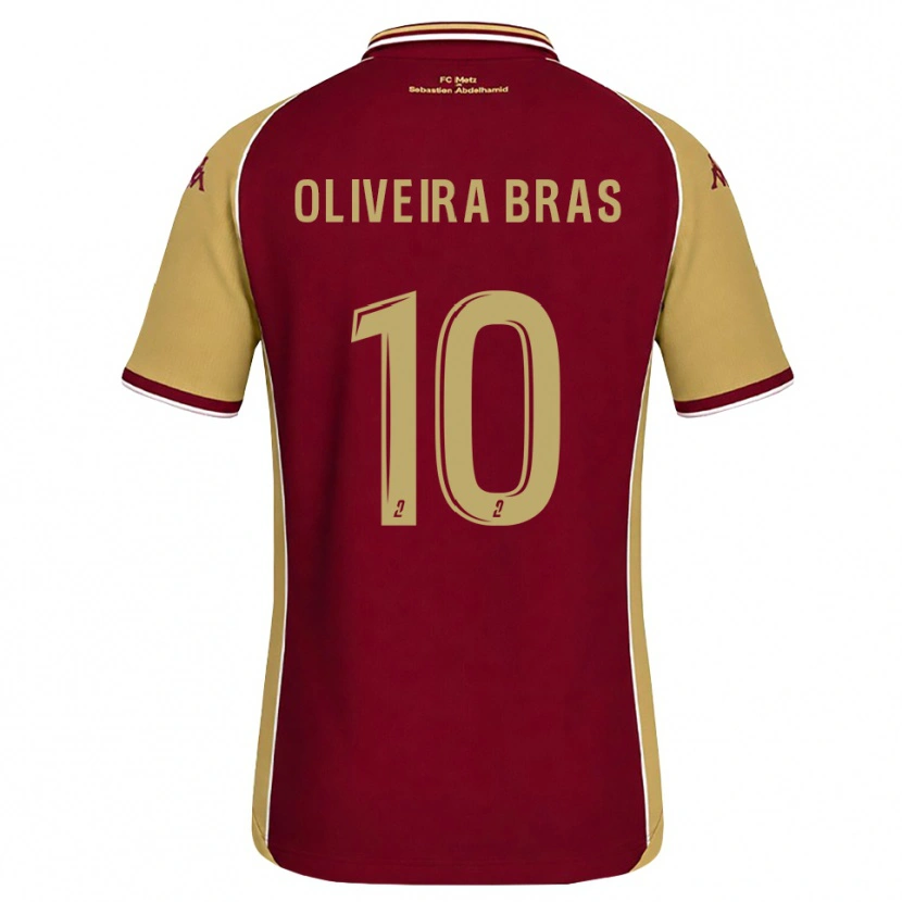 Danxen Homme Maillot Luisa Oliveira Bras #10 Goldenrod Rouge Foncé Tenues Domicile 2026/27 T-Shirt