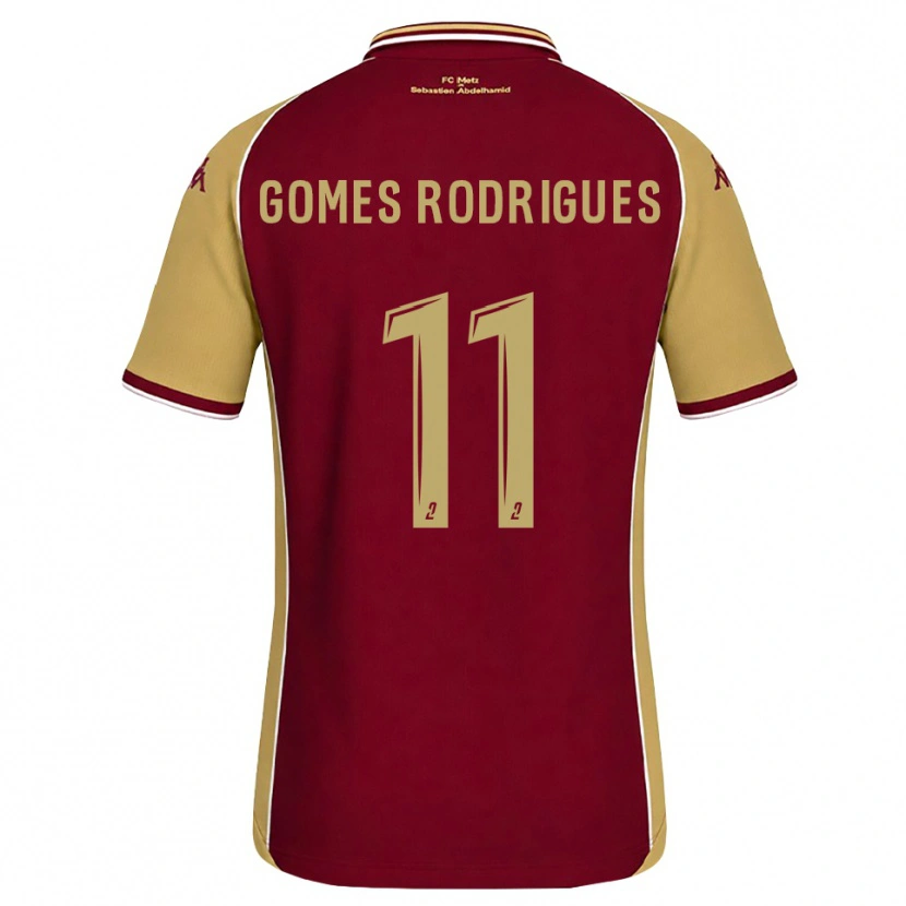 Danxen Homme Maillot Jess Gomes Rodrigues #11 Goldenrod Rouge Foncé Tenues Domicile 2026/27 T-Shirt