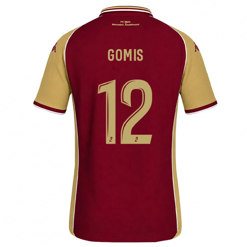 Danxen Homme Maillot Maykel Gomis #12 Goldenrod Rouge Foncé Tenues Domicile 2026/27 T-Shirt