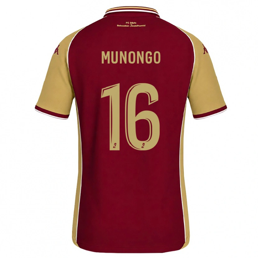 Danxen Homme Maillot Goodness Munongo #16 Goldenrod Rouge Foncé Tenues Domicile 2026/27 T-Shirt
