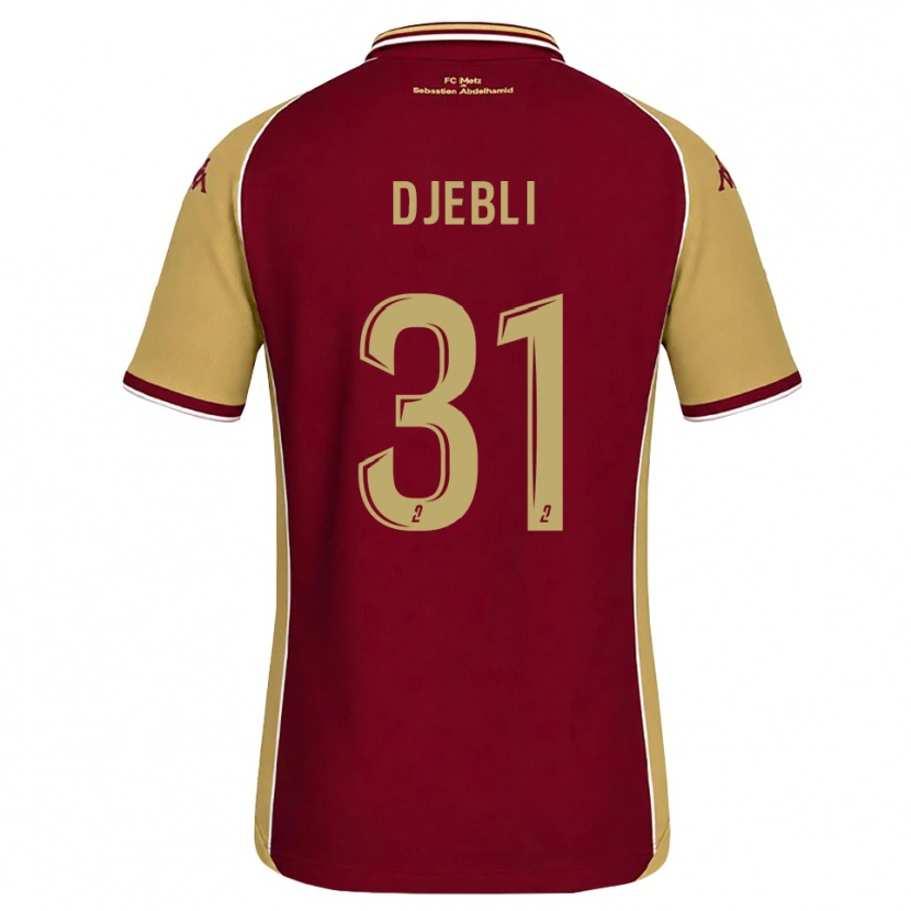 Danxen Homme Maillot Assia Djebli #31 Goldenrod Rouge Foncé Tenues Domicile 2026/27 T-Shirt