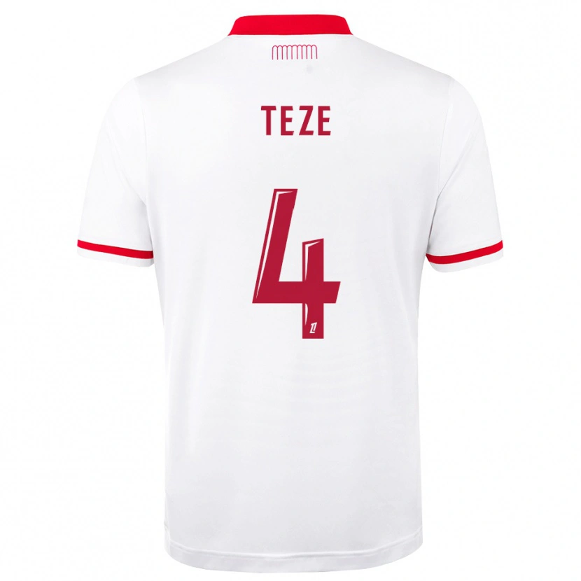 Danxen Homme Maillot Jordan Teze #4 Rouge Blanc Tenues Domicile 2026/27 T-Shirt