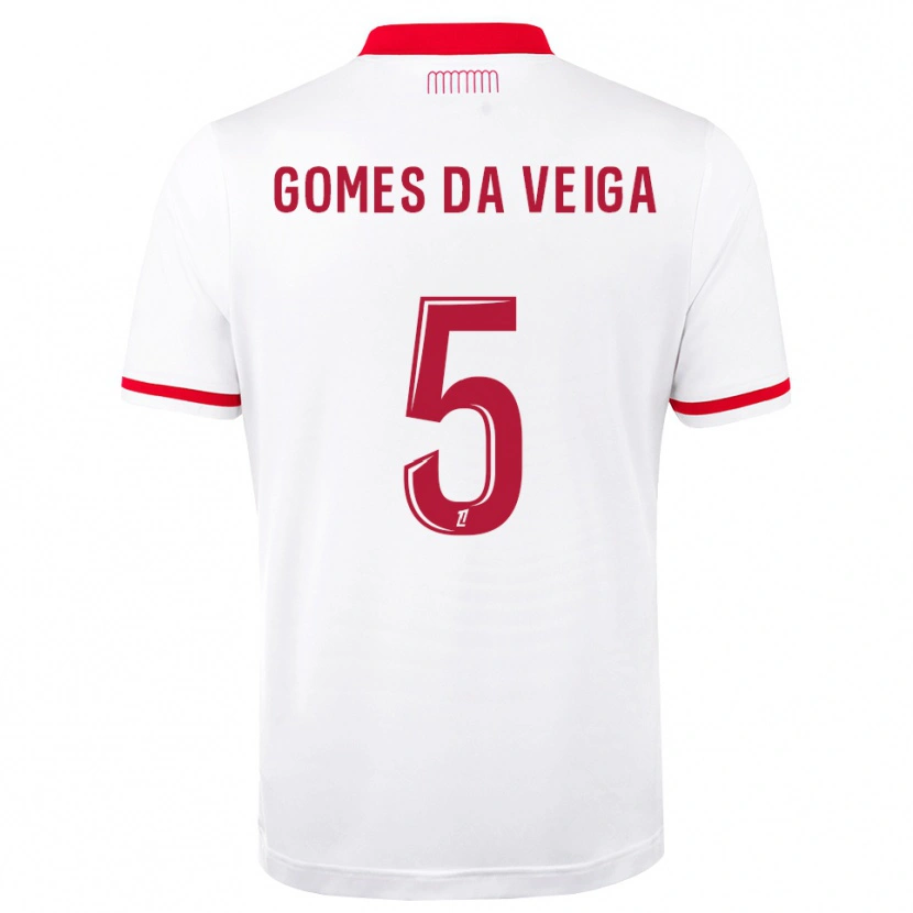 Danxen Homme Maillot Melvin Gomes #5 Rouge Blanc Tenues Domicile 2026/27 T-Shirt