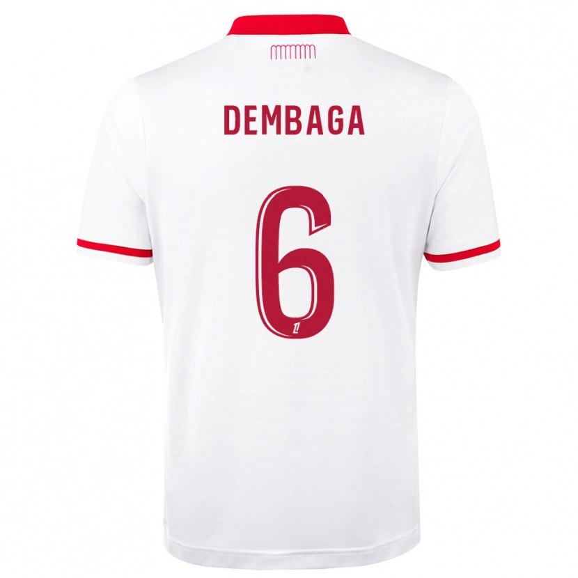 Danxen Homme Maillot Boubakar Dembaga #6 Rouge Blanc Tenues Domicile 2026/27 T-Shirt