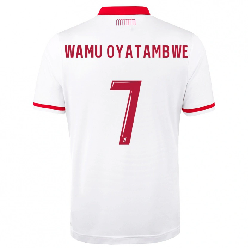 Danxen Homme Maillot Matthias Wamu Oyatambwe #7 Rouge Blanc Tenues Domicile 2026/27 T-Shirt