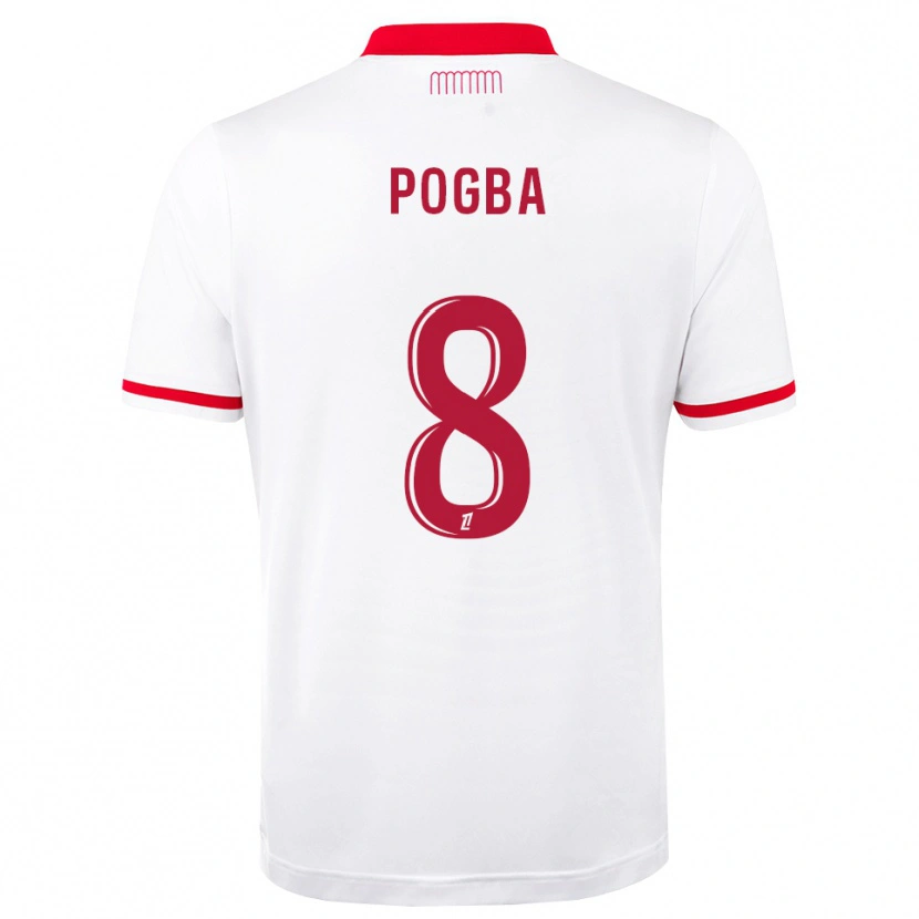 Danxen Homme Maillot Paul Pogba #8 Rouge Blanc Tenues Domicile 2026/27 T-Shirt