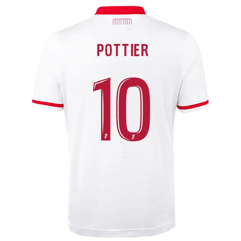 Danxen Homme Maillot Morgan Pottier #10 Rouge Blanc Tenues Domicile 2026/27 T-Shirt