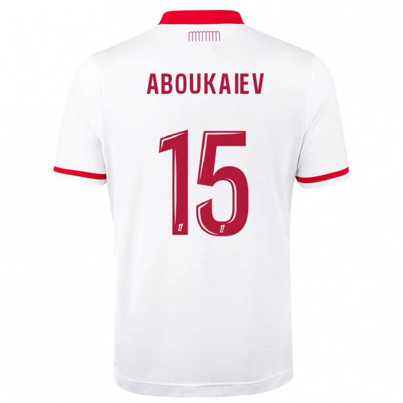 Danxen Homme Maillot Bekkhan Aboukaiev #15 Rouge Blanc Tenues Domicile 2026/27 T-Shirt