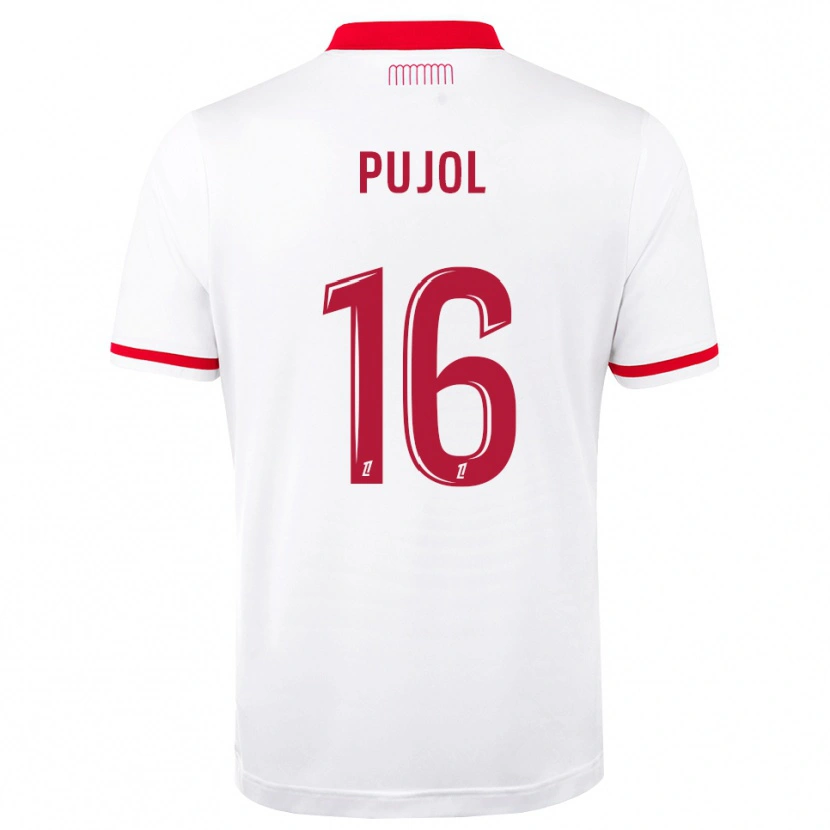 Danxen Homme Maillot Yoann Pujol #16 Rouge Blanc Tenues Domicile 2026/27 T-Shirt