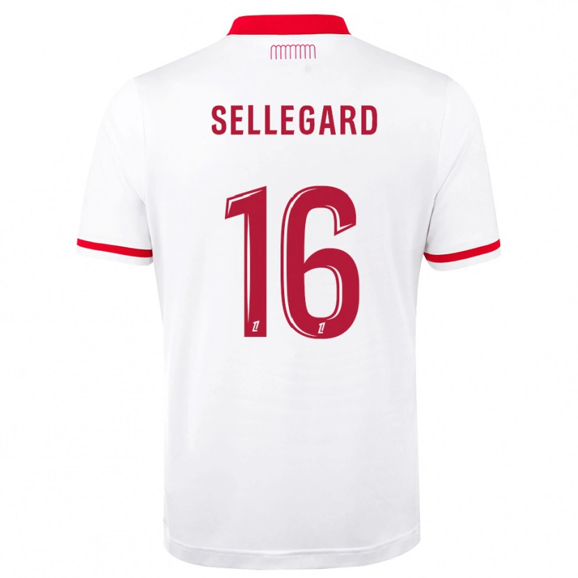 Danxen Homme Maillot Alexander Sellegard #16 Rouge Blanc Tenues Domicile 2026/27 T-Shirt