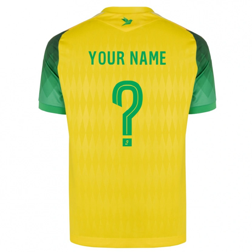 Danxen Homme Maillot Votre Nom #0 Jaune Vert Rouge Tenues Domicile 2026/27 T-Shirt
