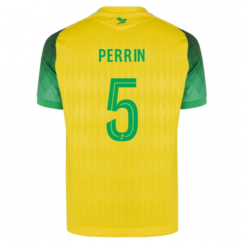 Danxen Homme Maillot Lucas Perrin #5 Jaune Vert Rouge Tenues Domicile 2026/27 T-Shirt