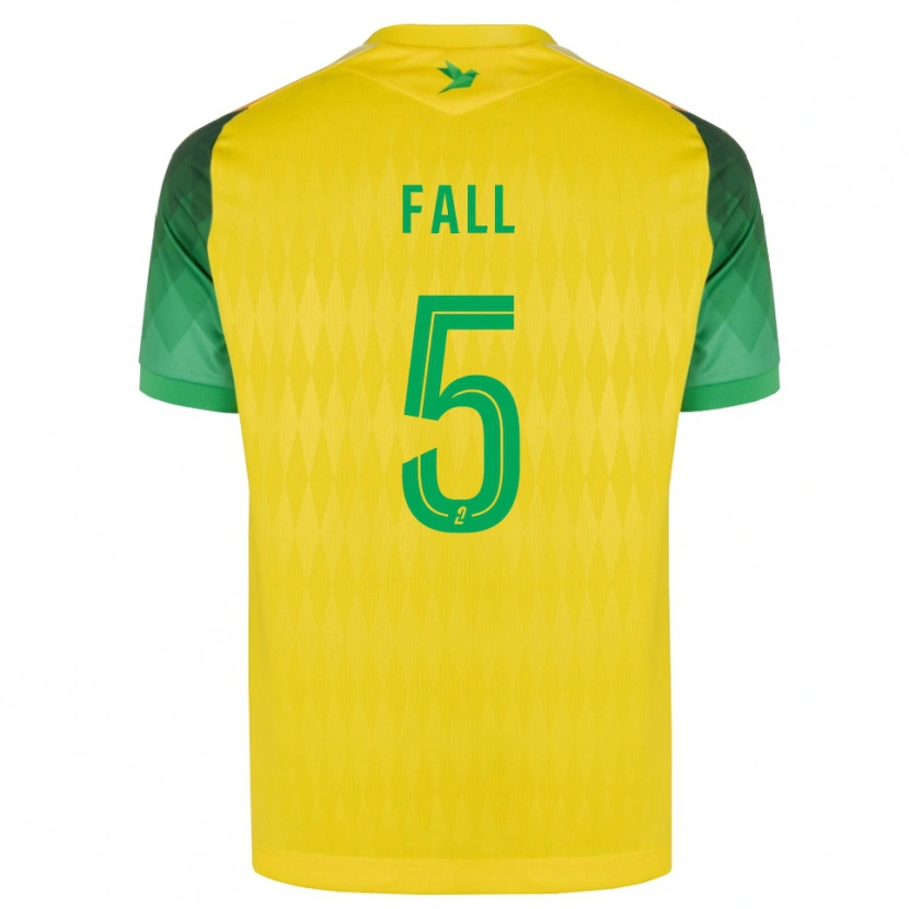 Danxen Homme Maillot Babacar Fall #5 Jaune Vert Rouge Tenues Domicile 2026/27 T-Shirt