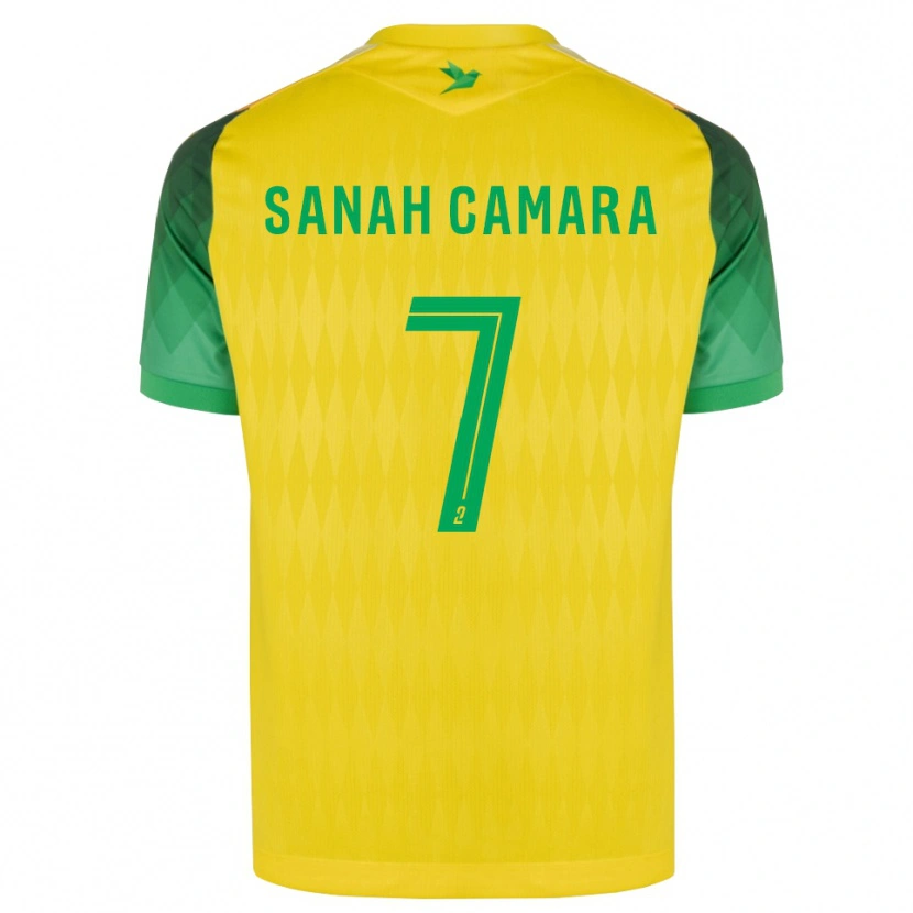 Danxen Homme Maillot Sanah Camara #7 Jaune Vert Rouge Tenues Domicile 2026/27 T-Shirt