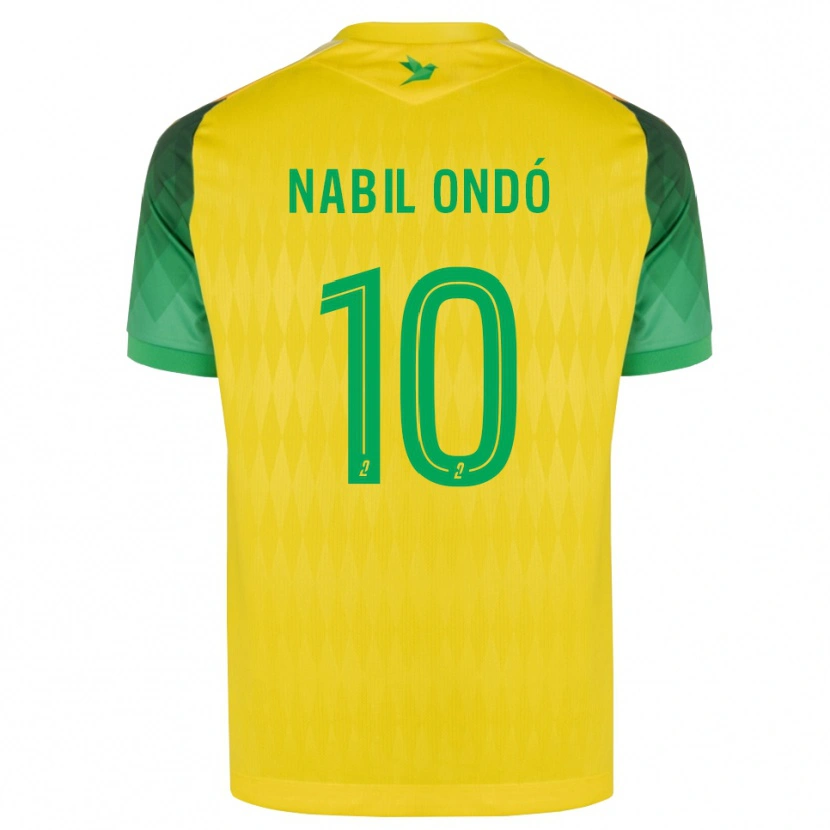 Danxen Homme Maillot José Nabil Ondó #10 Jaune Vert Rouge Tenues Domicile 2026/27 T-Shirt