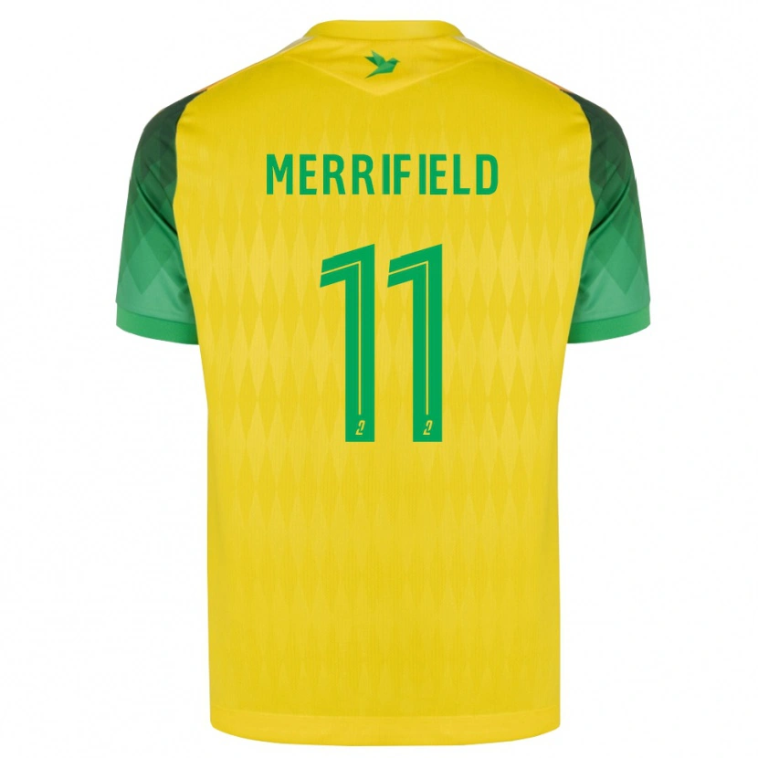 Danxen Homme Maillot Loan Merrifield #11 Jaune Vert Rouge Tenues Domicile 2026/27 T-Shirt