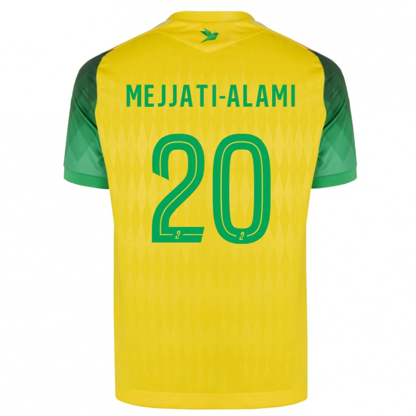 Danxen Homme Maillot Maxime Mejjati-Alami #20 Jaune Vert Rouge Tenues Domicile 2026/27 T-Shirt