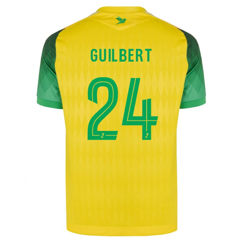 Danxen Homme Maillot Frédéric Guilbert #24 Jaune Vert Rouge Tenues Domicile 2026/27 T-Shirt
