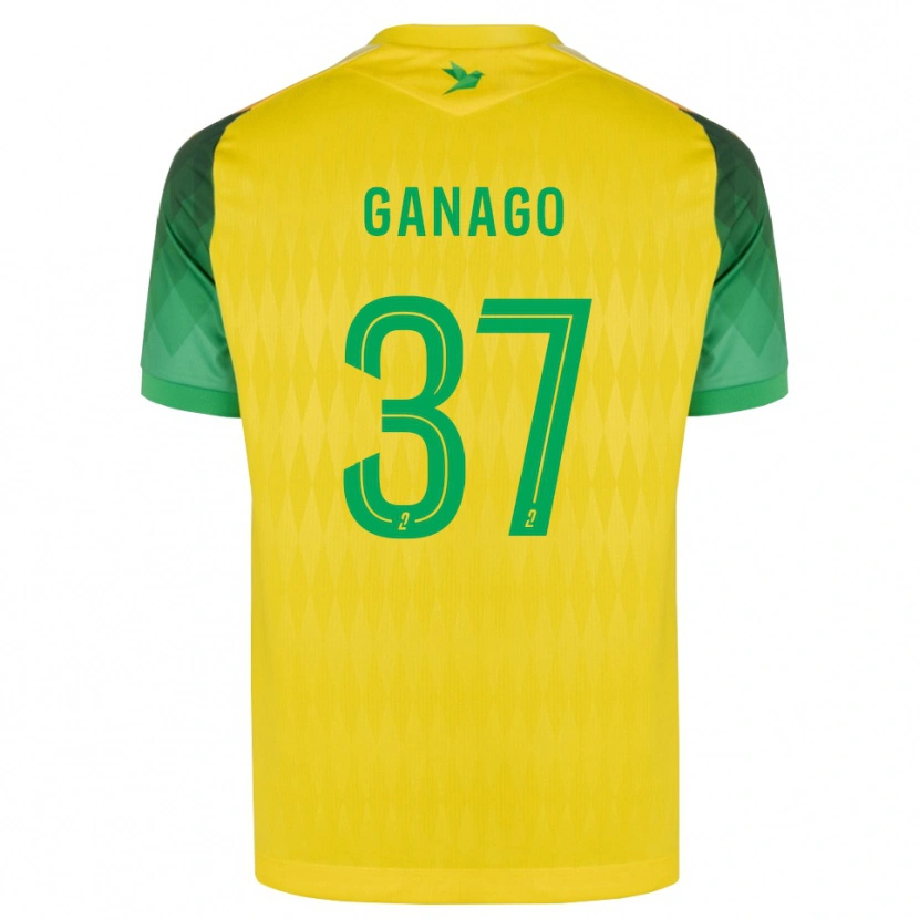 Danxen Homme Maillot Ignatius Ganago #37 Jaune Vert Rouge Tenues Domicile 2026/27 T-Shirt