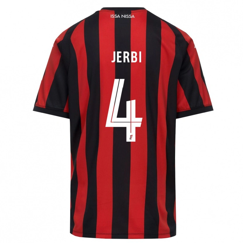 Danxen Homme Maillot Rayan Jerbi #4 Rouge Noir Blanc Tenues Domicile 2026/27 T-Shirt