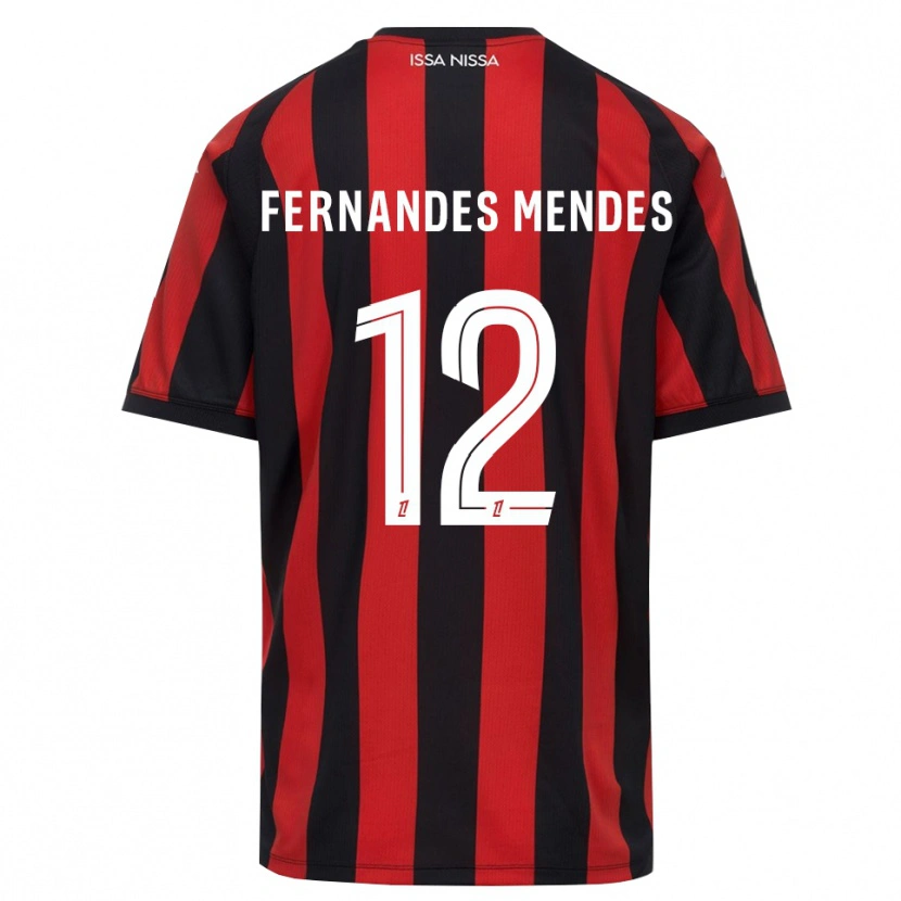 Danxen Homme Maillot Mathis Fernandes Mendes #12 Rouge Noir Blanc Tenues Domicile 2026/27 T-Shirt