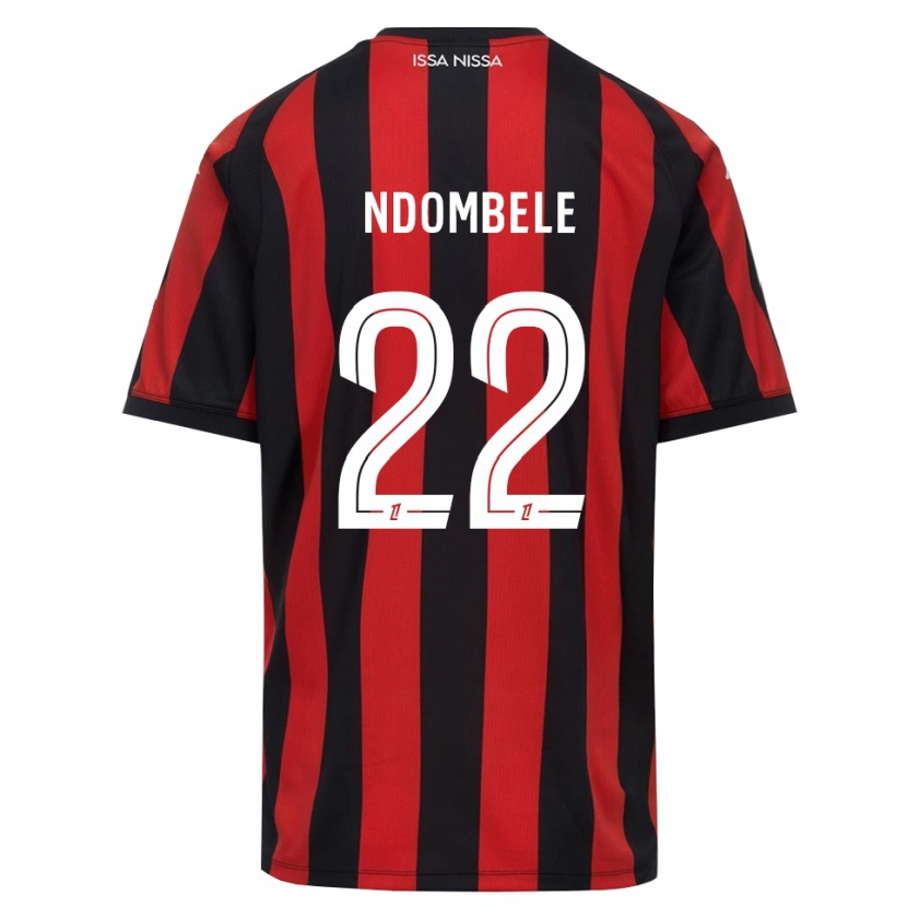 Danxen Homme Maillot Tanguy Ndombele #22 Rouge Noir Blanc Tenues Domicile 2026/27 T-Shirt