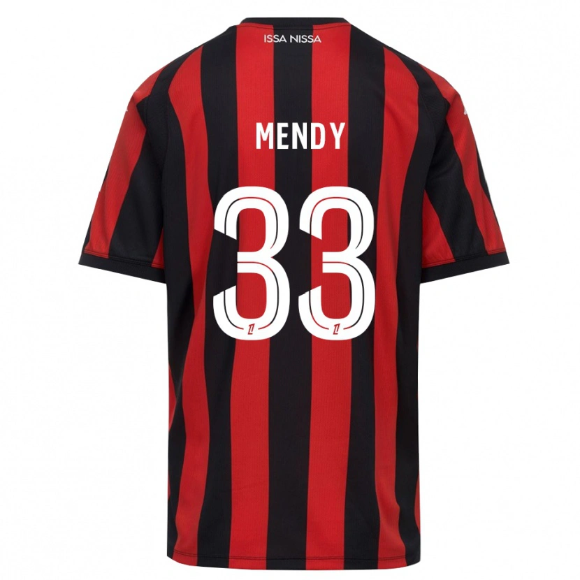 Danxen Homme Maillot Antoine Mendy #33 Rouge Noir Blanc Tenues Domicile 2026/27 T-Shirt