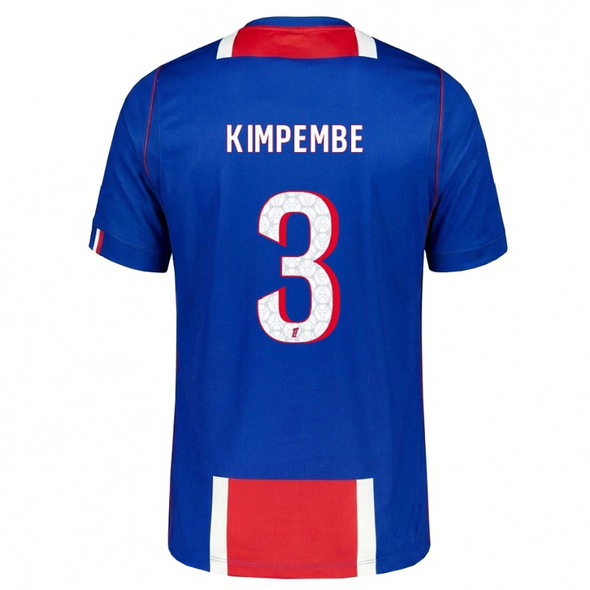 Danxen Homme Maillot Presnel Kimpembe #3 Rouge Blanc Bleu Tenues Domicile 2026/27 T-Shirt