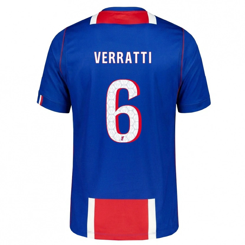 Danxen Homme Maillot Marco Verratti #6 Rouge Blanc Bleu Tenues Domicile 2026/27 T-Shirt