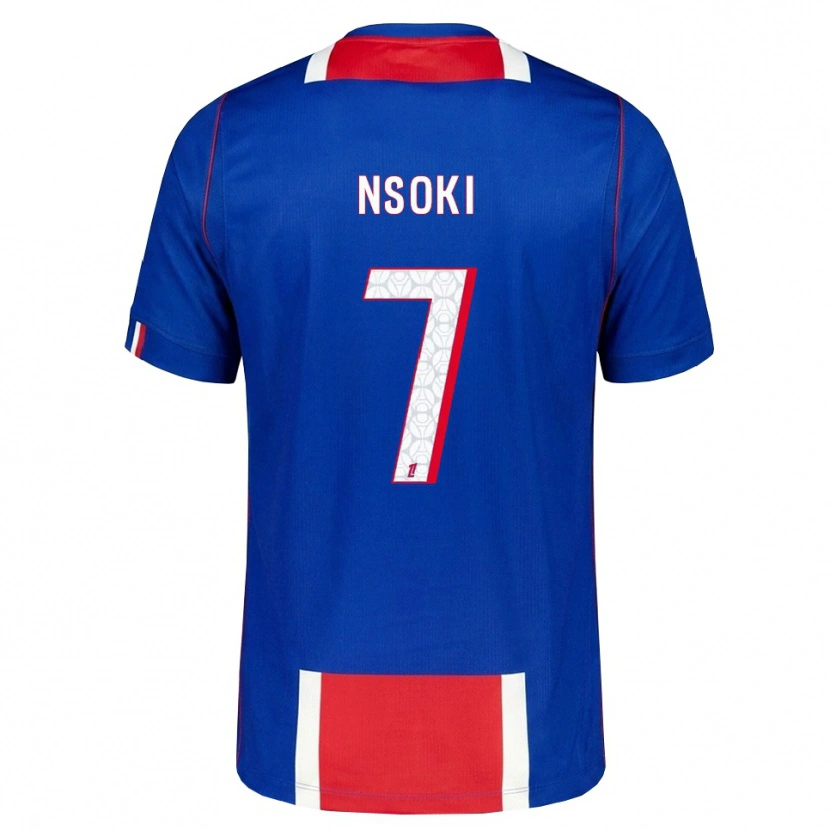 Danxen Homme Maillot Noah Nsoki #7 Rouge Blanc Bleu Tenues Domicile 2026/27 T-Shirt
