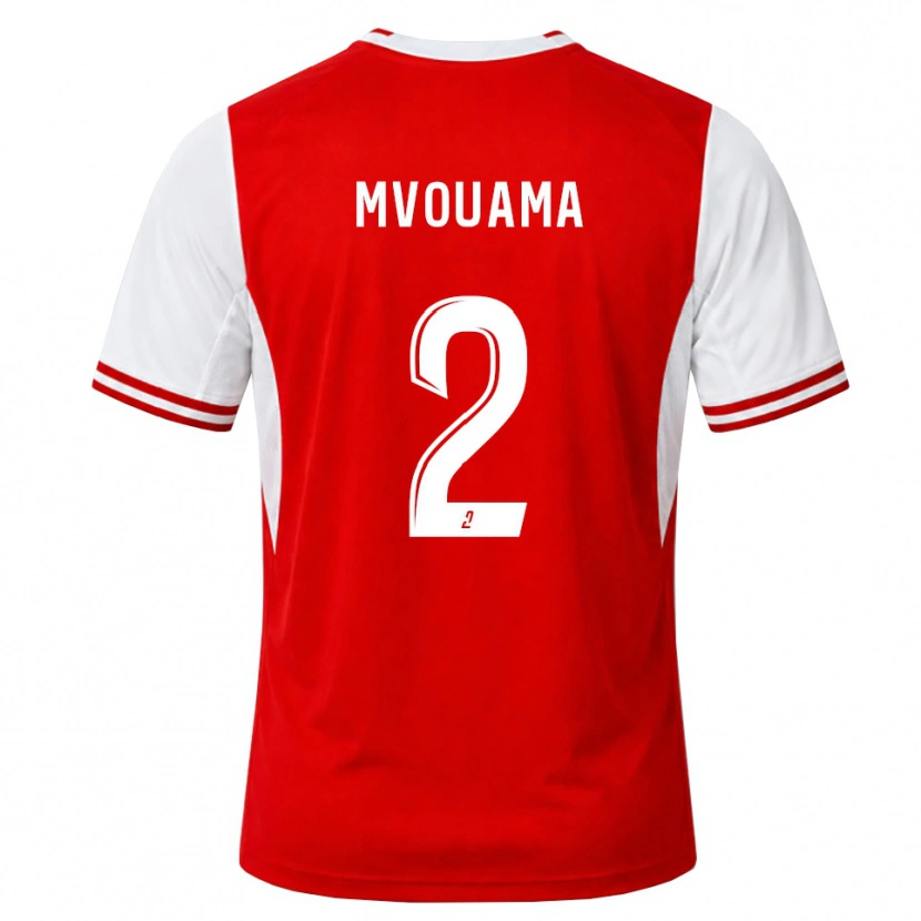 Danxen Homme Maillot Oliver Mvouama #2 Rouge Blanc Tenues Domicile 2026/27 T-Shirt