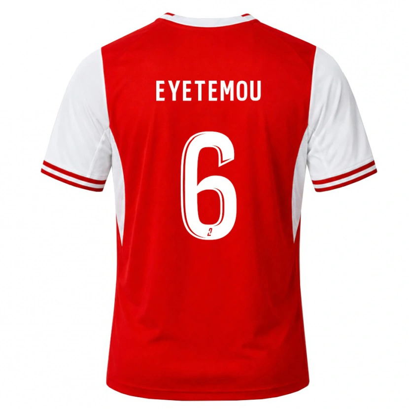 Danxen Homme Maillot Paul Eyetemou #6 Rouge Blanc Tenues Domicile 2026/27 T-Shirt
