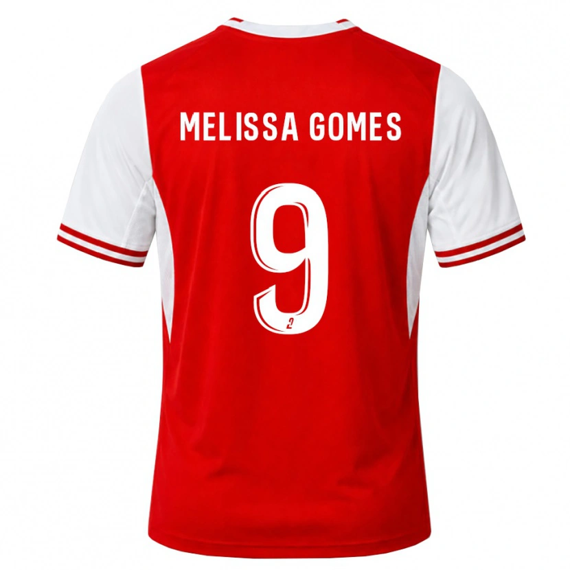 Danxen Homme Maillot Melissa Ferreira Gomes #9 Rouge Blanc Tenues Domicile 2026/27 T-Shirt