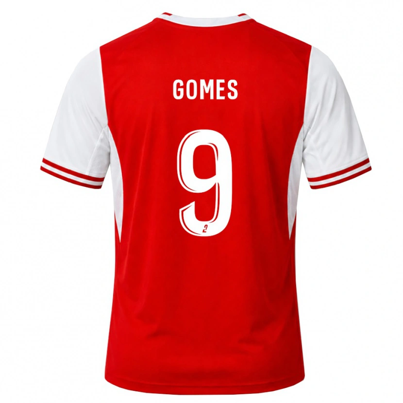 Danxen Homme Maillot Mélissa Gomes #9 Rouge Blanc Tenues Domicile 2026/27 T-Shirt