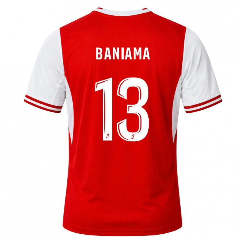 Danxen Homme Maillot Messie Baniama #13 Rouge Blanc Tenues Domicile 2026/27 T-Shirt